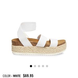 White strappy sandals